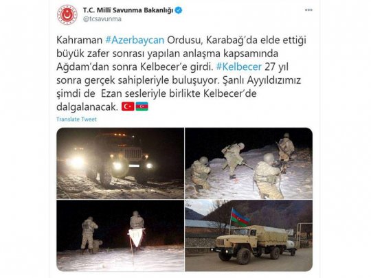 Kəlbəcər 27 il sonra həqiqi sahiblərinə qovuşur - Türkiyə Müdafiə Nazirliyindən paylaşım - FOTO