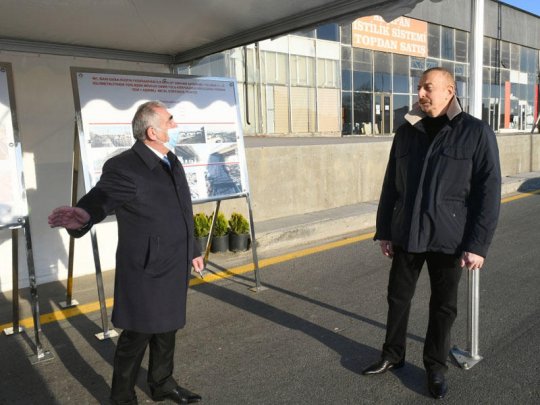 Prezident İlham Əliyev Bakı-Quba-Rusiya Federasiyası ilə dövlət sərhədi avtomobil yolunun yenidən qurulmuş hissəsində görülən işlərlə tanış olub - FOTO