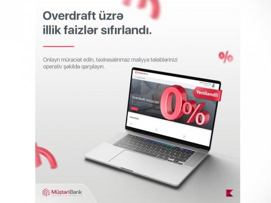 Kapital Bank bizneslə məşğul olanlara illik 0 faizlə overdraft məhsulunu təqdim edir