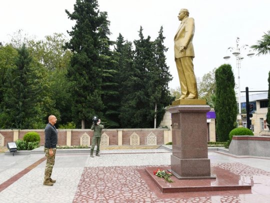 Prezident İlham Əliyev Tərtər rayonuna səfərə gəlib - FOTO