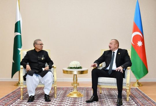 Prezident İlham Əliyev Pakistan Prezidenti Arif Alvi ilə görüşüb - VİDEO - FOTO