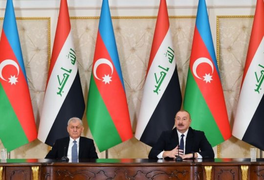 Azərbaycan və İraq prezidentləri mətbuata bəyanatlarla çıxış ediblər